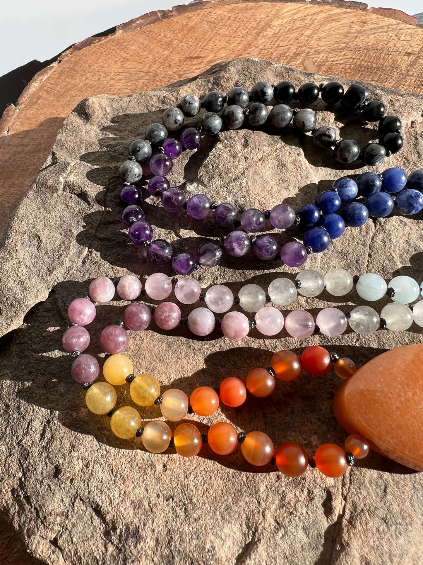 Sunset Meditation Mala – 108 Beads for Grounding, Balance & Reflection