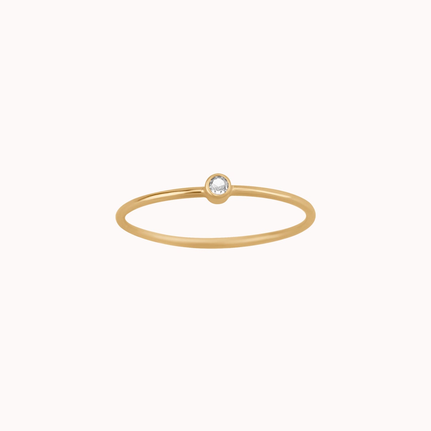 Tiny April Birthstone Ring ∙ Diamond