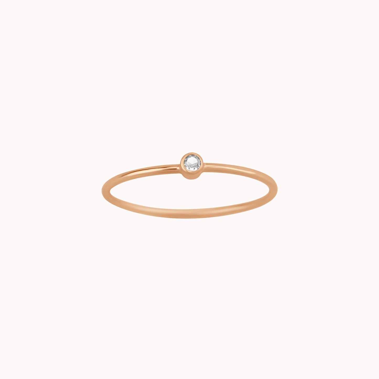Tiny April Birthstone Ring ∙ Diamond