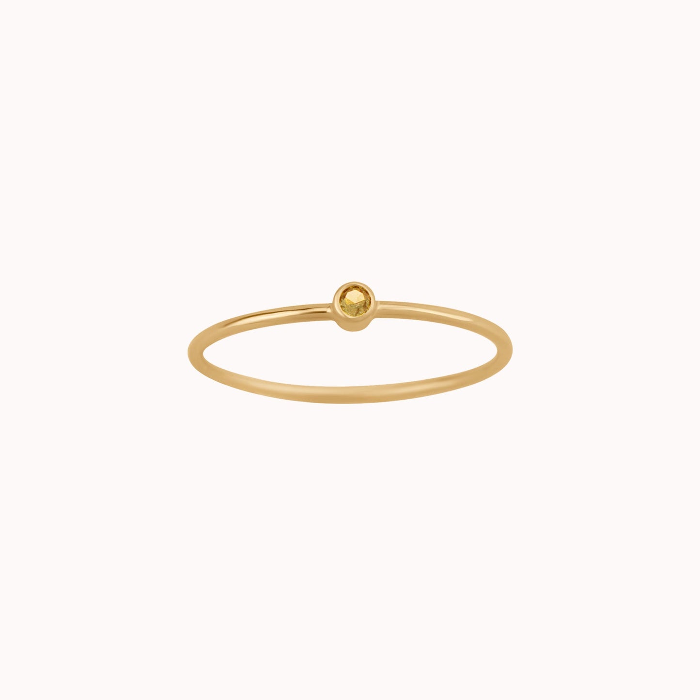 Tiny November Birthstone Ring ∙ Yellow Topaz