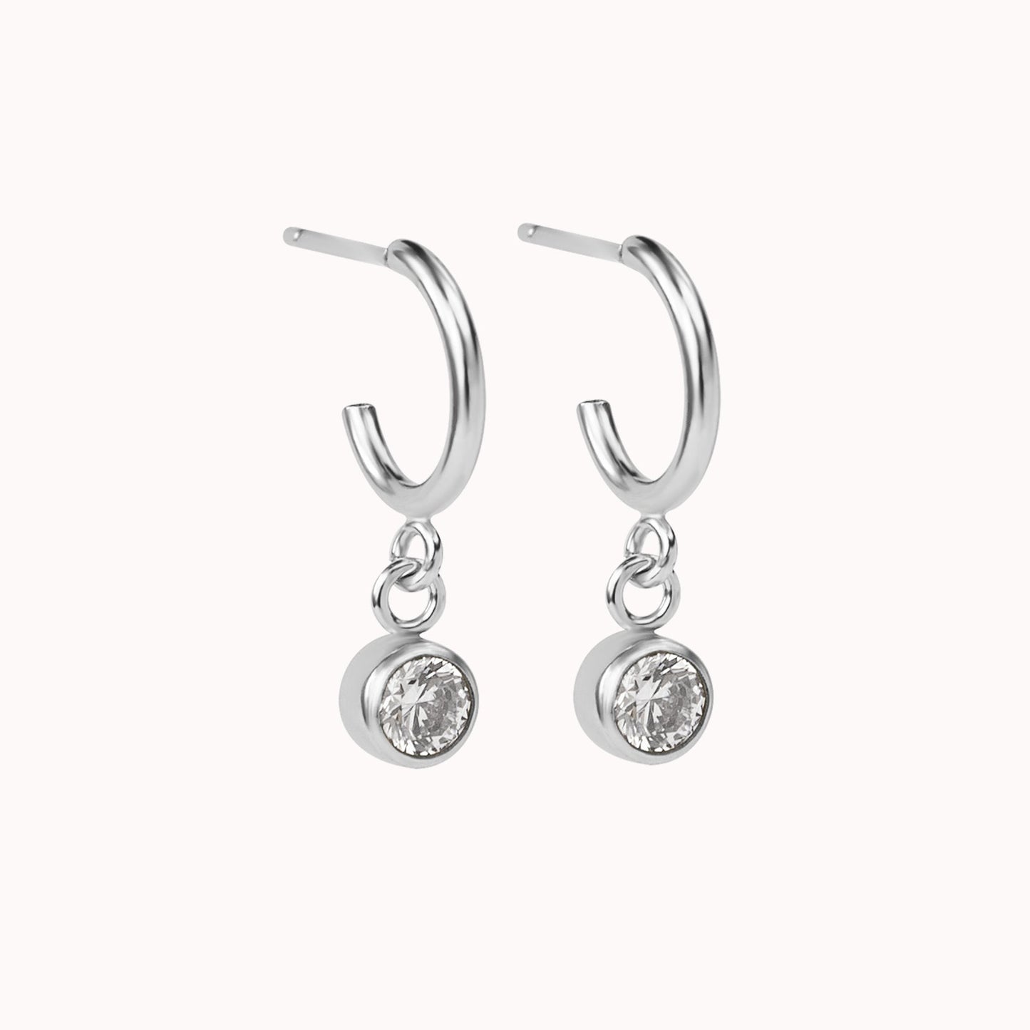 Birthstone Hoop Earrings • Choose Your Gemstones