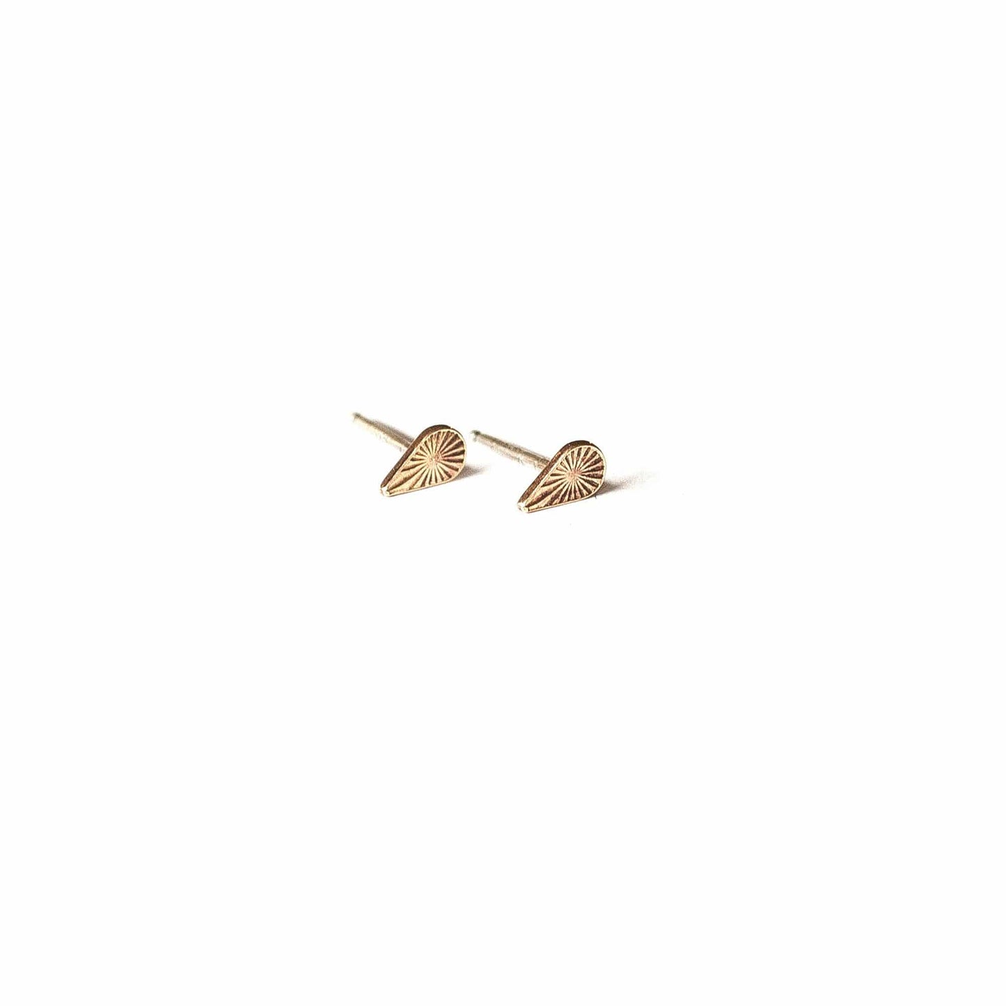Tiny Starburst Teardrop Stud Earrings