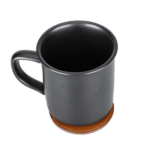 Tucson Genuine Leather Coaster Set of 5 with Holder - Premium Cup Coasters