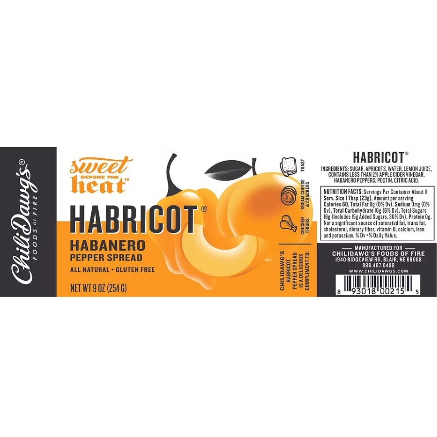 SALE CLOSE DATED | Habricot Pepper Spread | 9 oz | Gluten Free | Chili Dawg's Foods of Fire