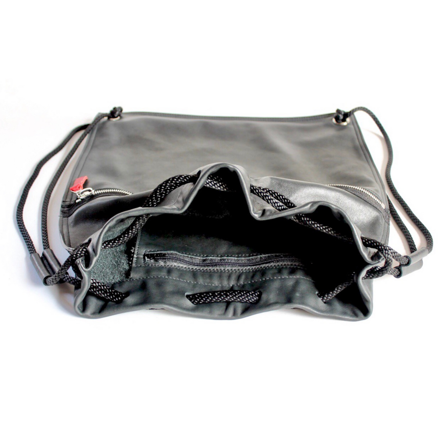 Detroit Drawstring Backpack in Leather ( Made to Order)