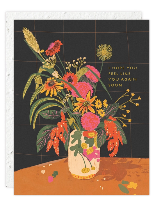 Vase Still Life - Seeded Get Well Card