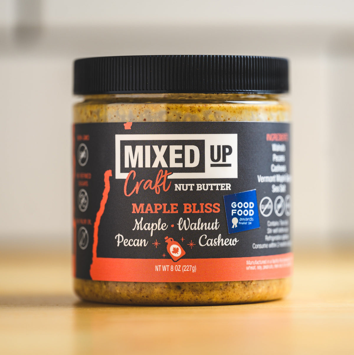 "Maple Bliss" - Maple, Walnut & Pecan Nut Butter - 8 oz