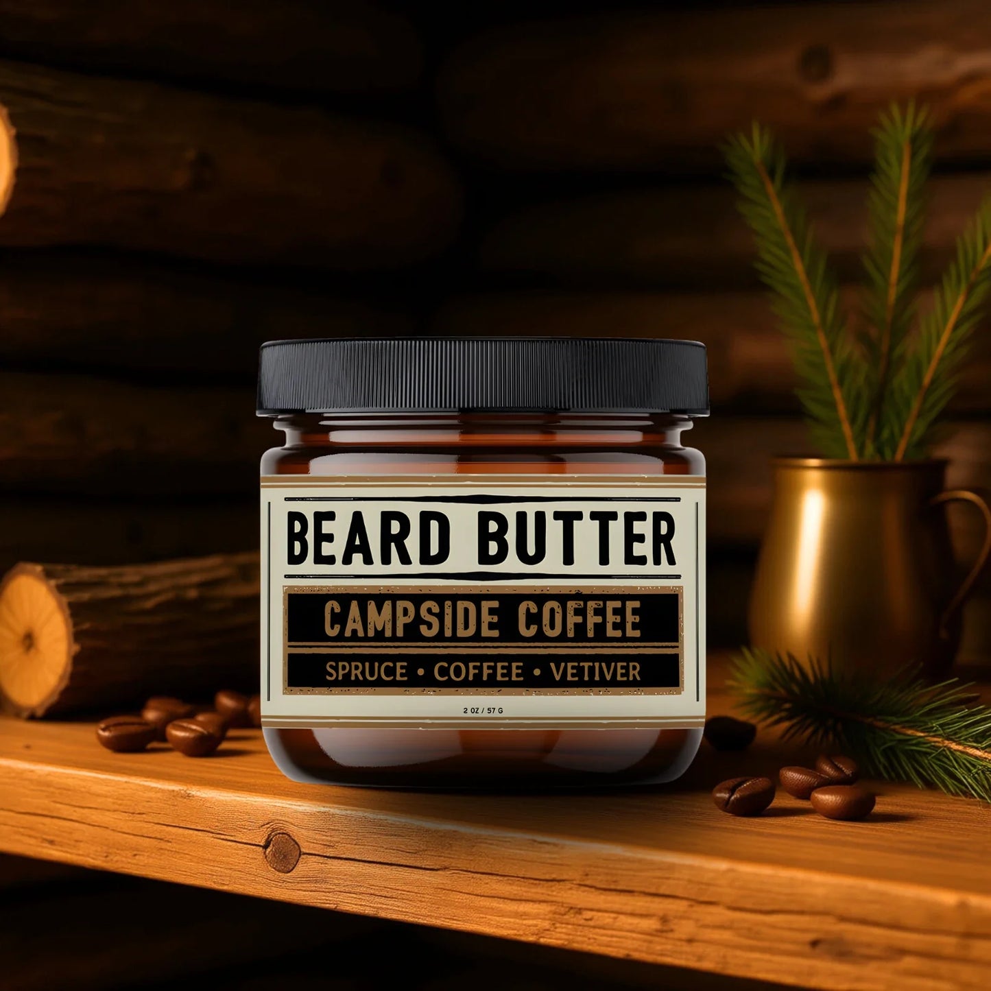 Campside Coffee Beard Butter - Spruce, Coffee, Vetiver
