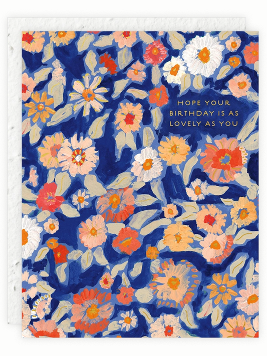 Wildflower Floral - Seeded Birthday Card