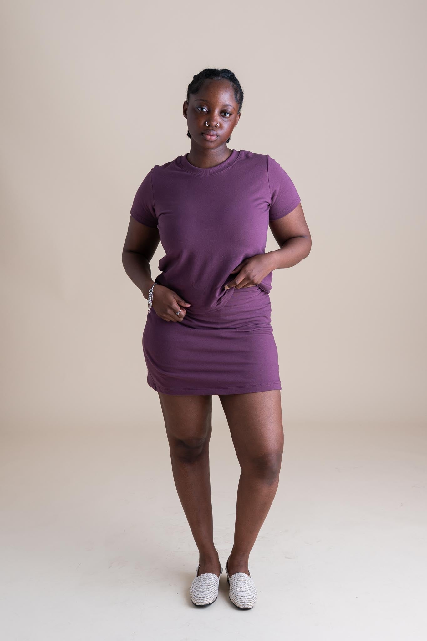 Liza Tee (Updated) in Plum