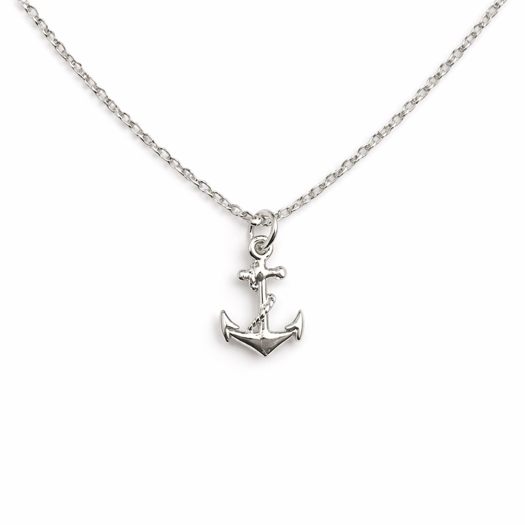 Anchor Necklace - Sterling Silver - Friendship Necklace - Gift for Her