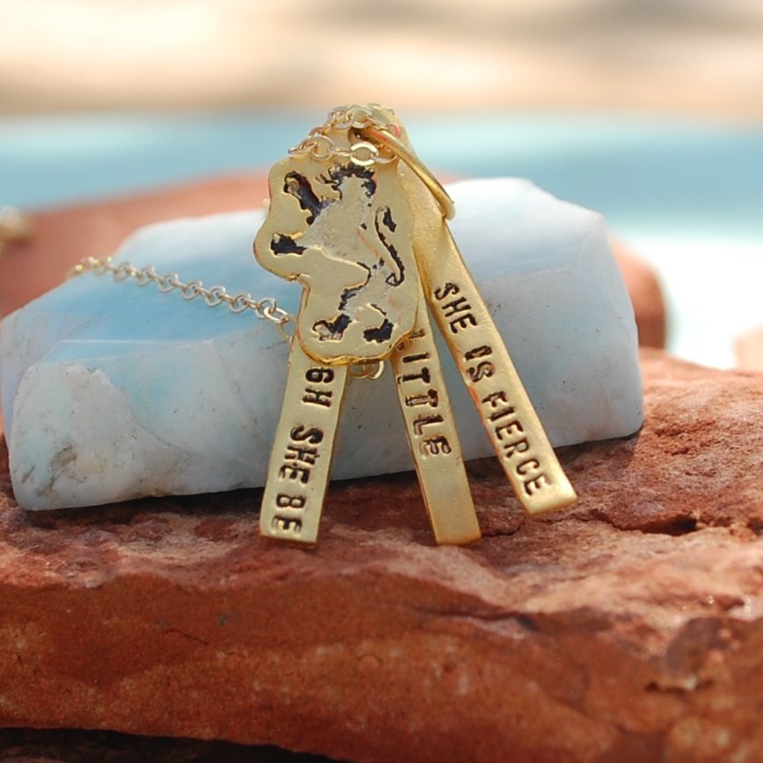 And though she be but little she is fierce - Shakespeare quote necklace