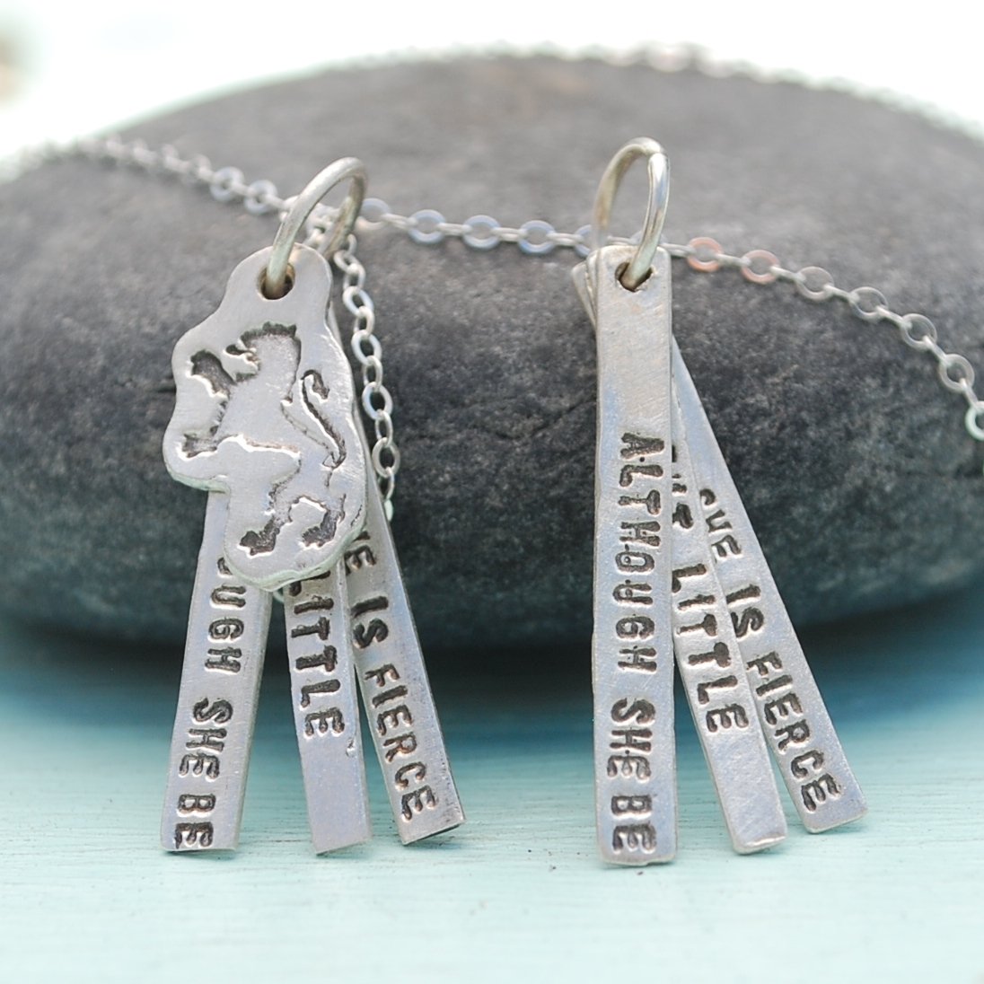 And though she be but little she is fierce - Shakespeare quote necklace