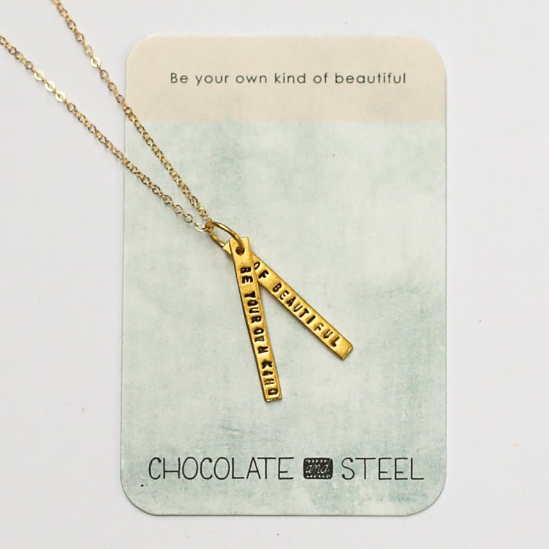 Be Your Own Kind of Beautiful - Quote Necklace