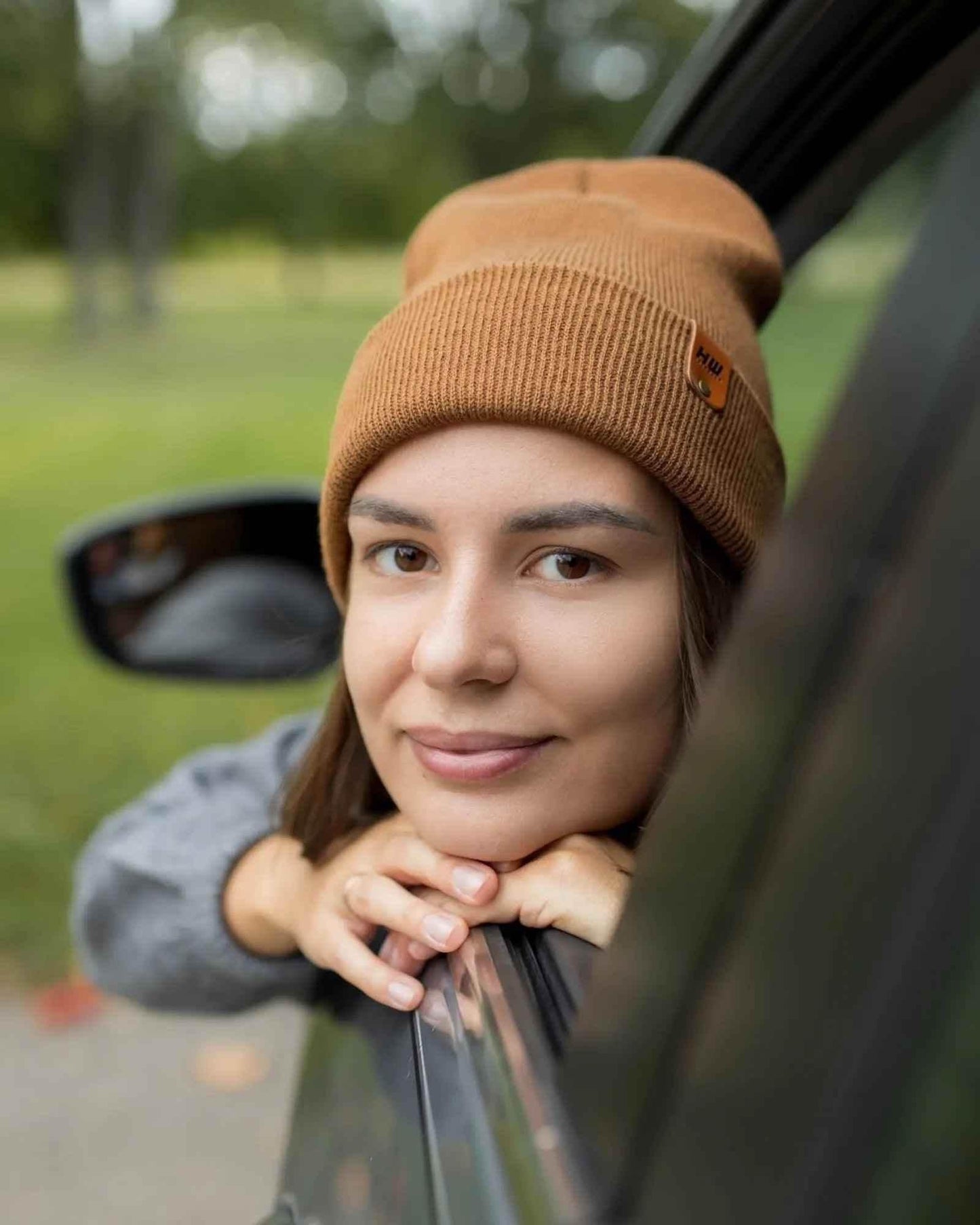 HAAKWEAR Traditional Camel Brown Beanie | Classic Cuffed Knit Hat | Made in USA