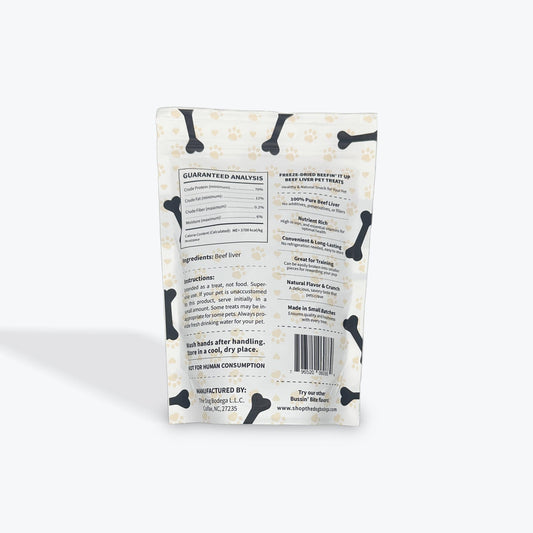 Single Ingredient, High Value Freeze-Dried Training Treats for Dogs & Cats - Beef Liver