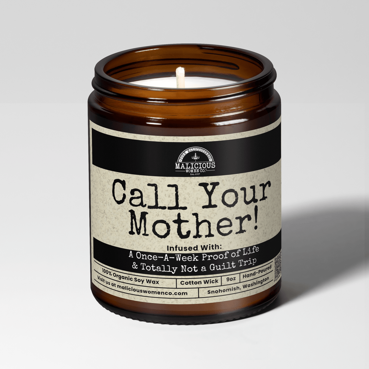 Call Your Mother | 9oz Mom Candle | Malicious Women Co