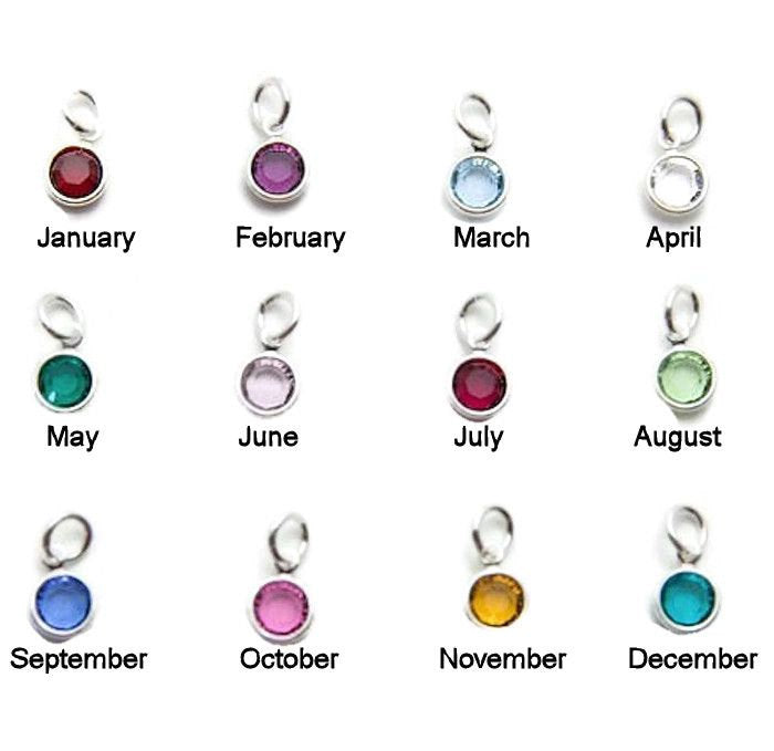 Girls Birthstone Earrings • Swarovski Crystal Drops