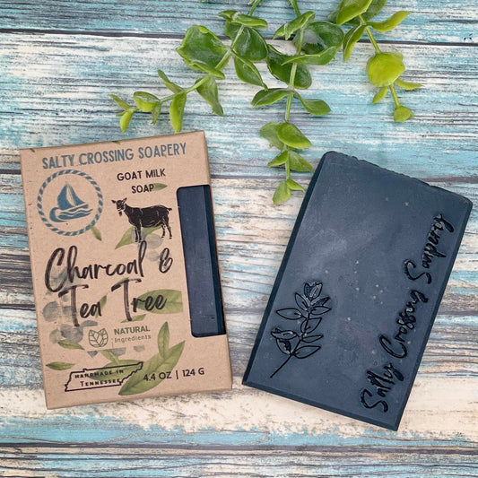 Charcoal & Tea Tree Soap Bar with Goat Milk