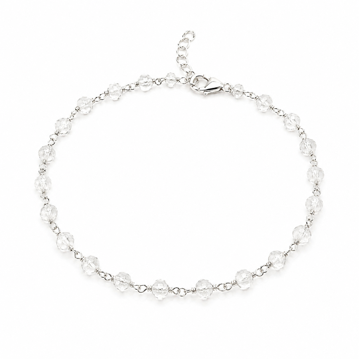 Quartz Gemstone Wire Wrapped Bracelet