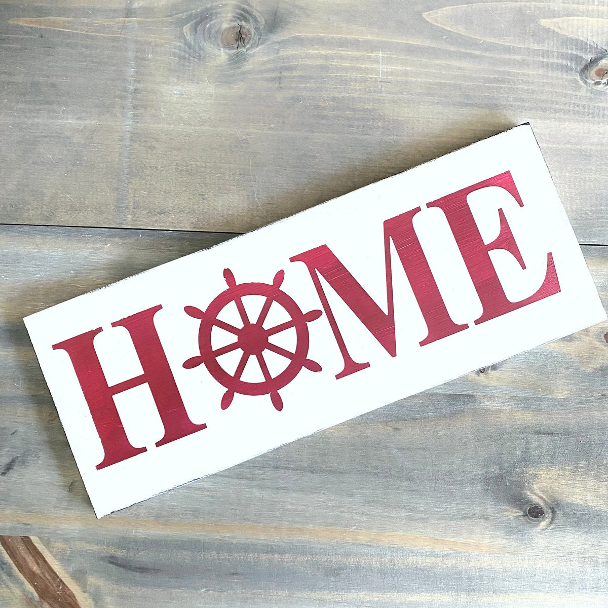Ship Wheel Home Sign