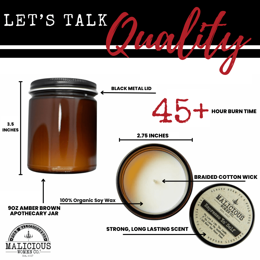 Coffee Til Cocktails | 9oz Funny Candle | Malicious Women Co