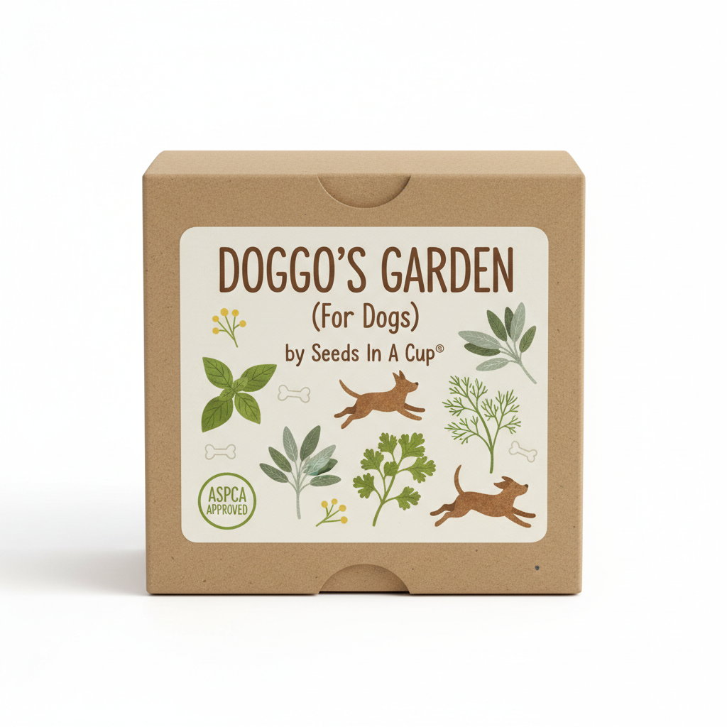 Doggo's Garden (For Dogs) Garden Kit | Basil, Sage, Cilantro & Dill | Seeds In A Cup®