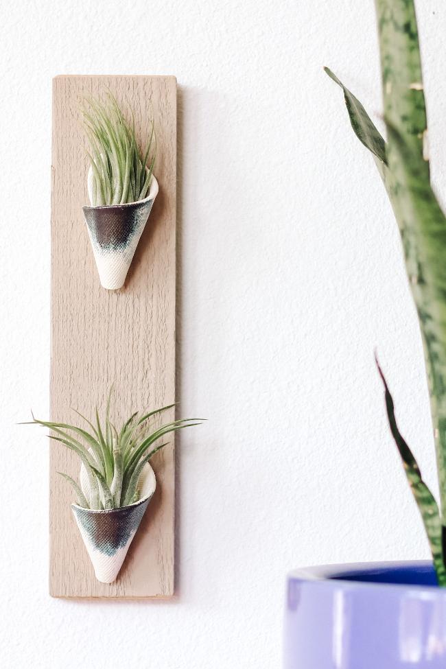 Double Ceramic Wall Planter