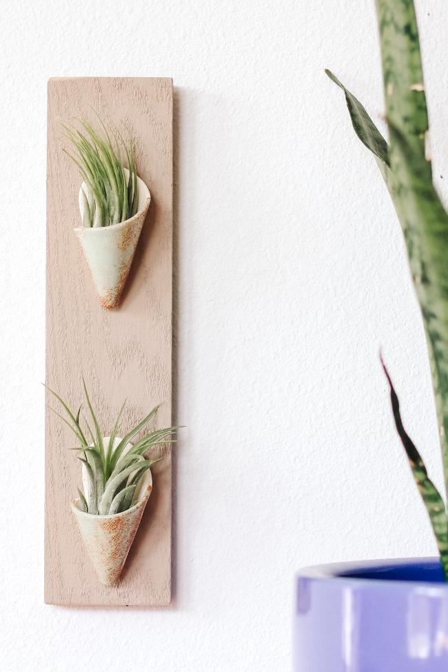 Double Ceramic Wall Planter