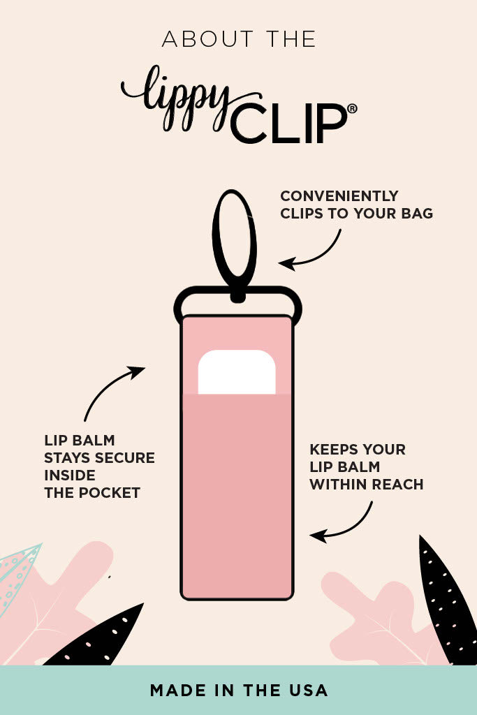 Gold Bows on Navy LippyClip® Lip Balm Holder