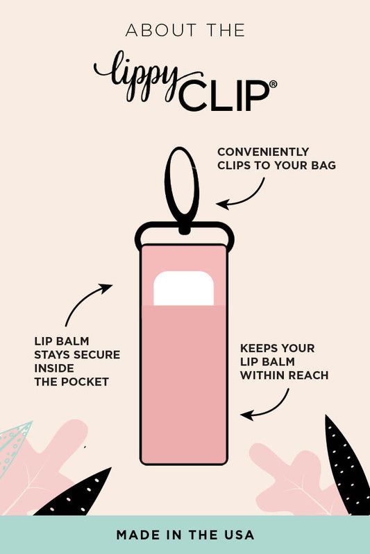 Gold Quatrefoil on Aqua LippyClip® Lip Balm Holder