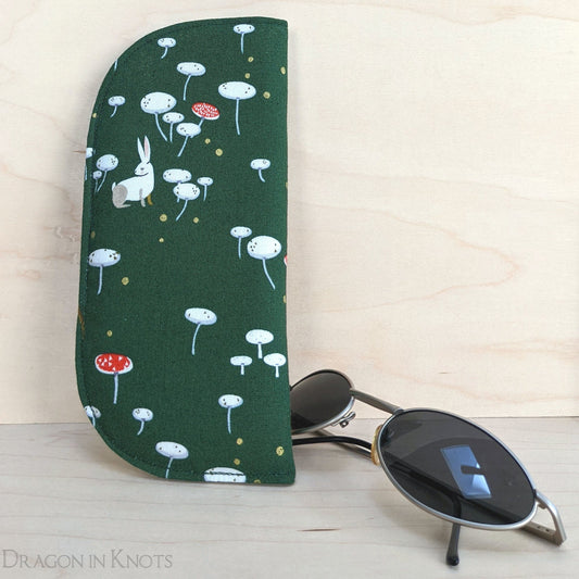 Mushroom and Rabbit Soft Eyeglass Case - S M