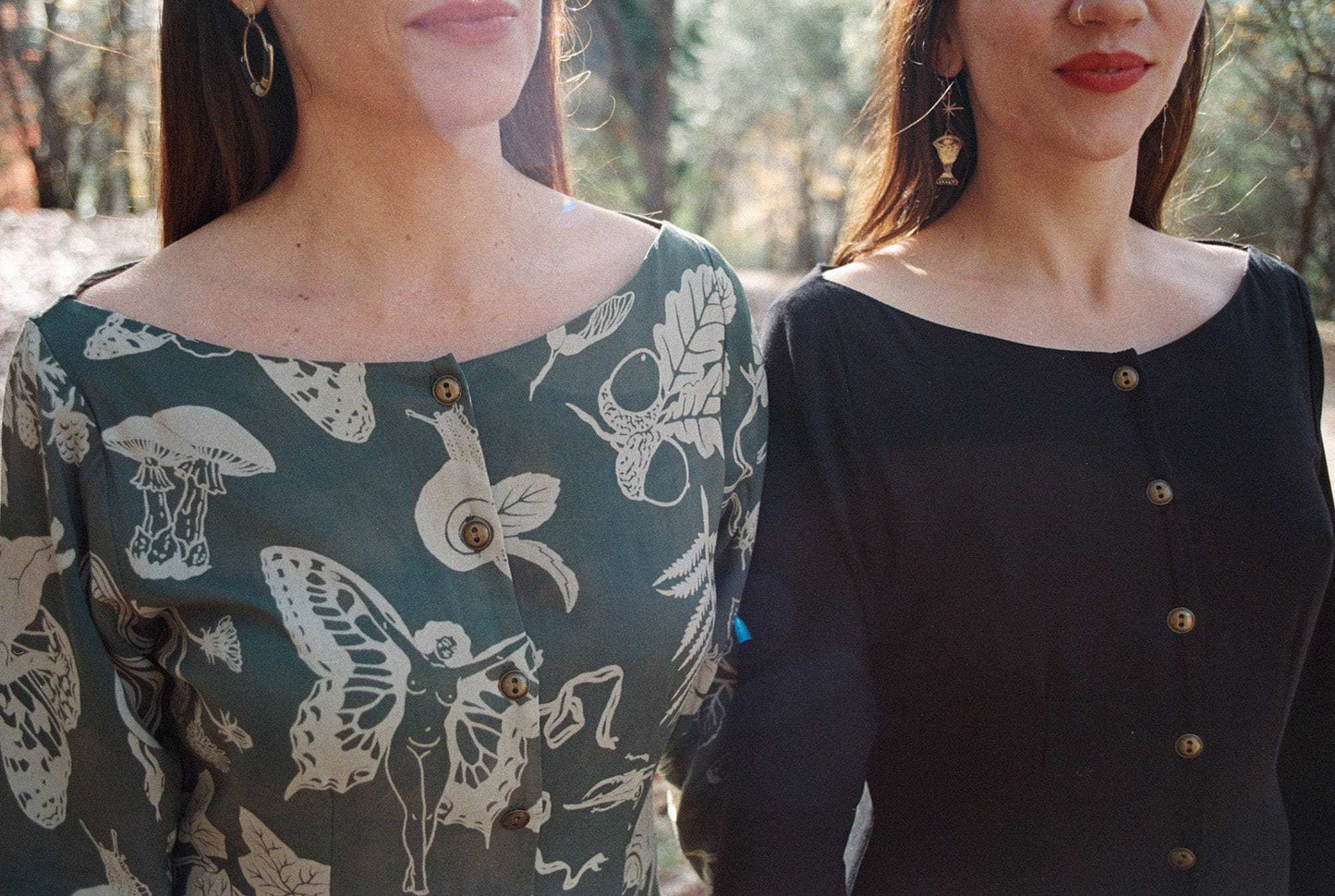 Bhodie Dress in Emerald Woodland Wonder
