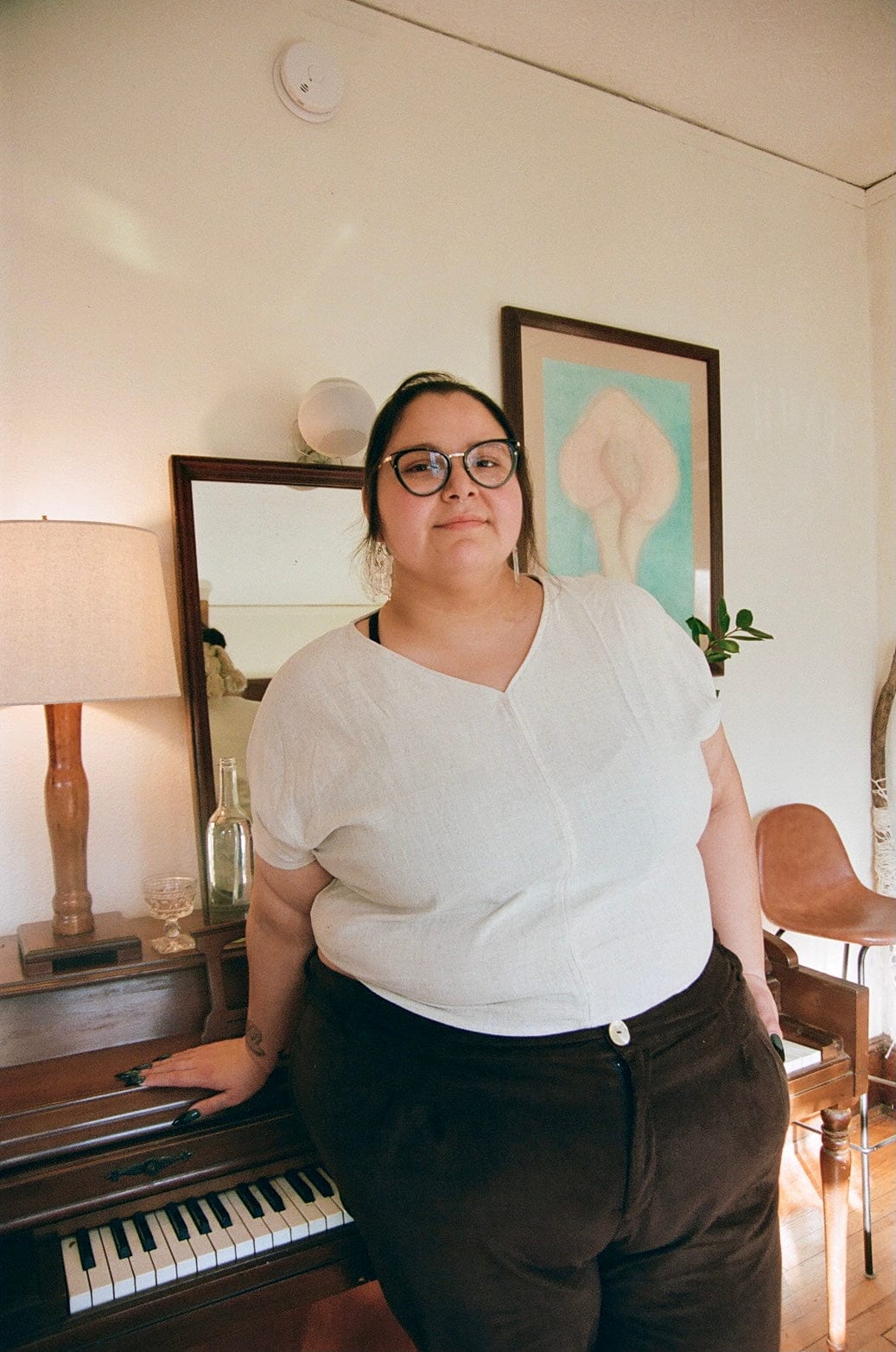 Dolman Top in Oat Irish Linen