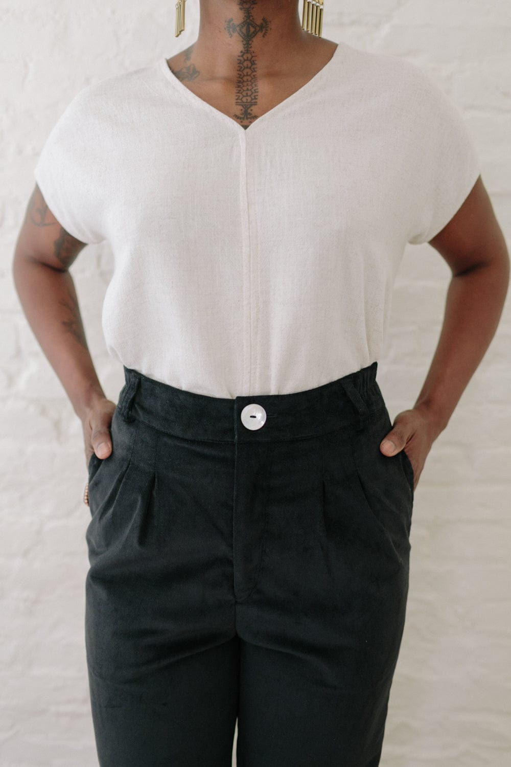 Dolman Top in Oat Irish Linen