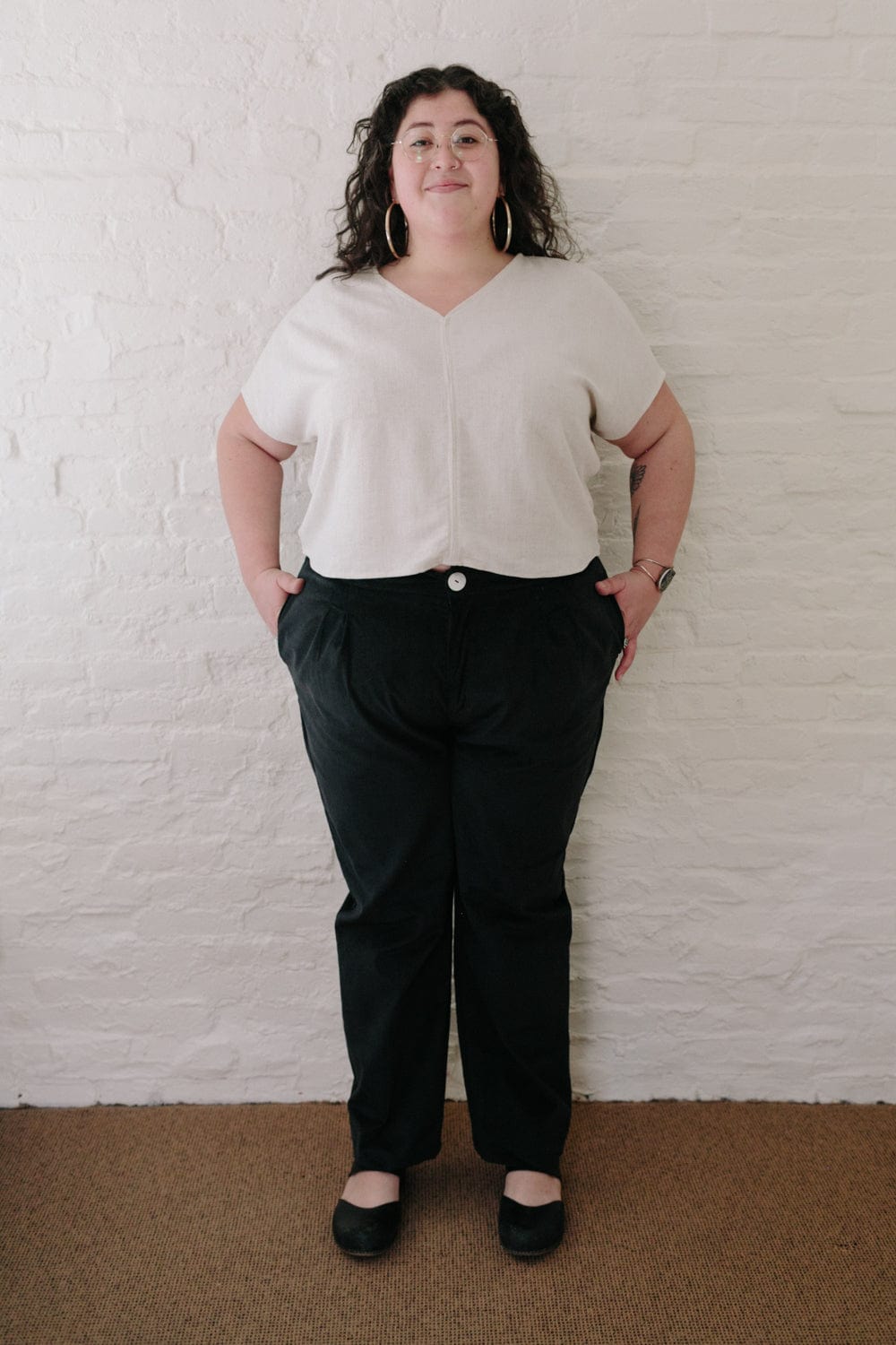 Dolman Top in Oat Irish Linen