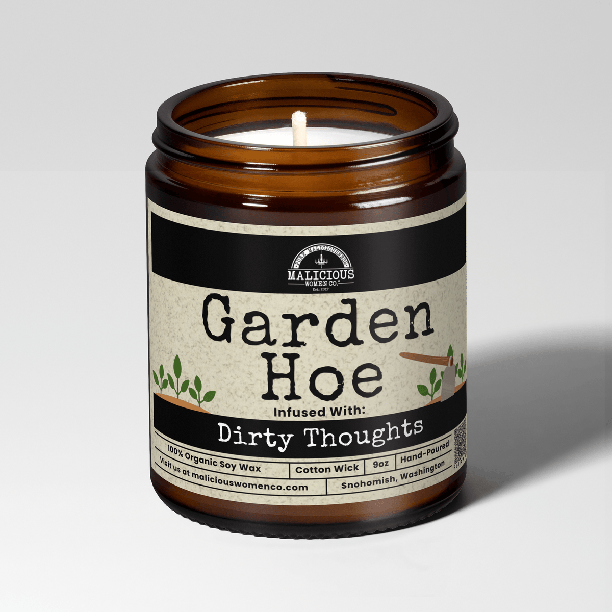 Garden Hoe | 9oz Funny Candle | Malicious Women Co