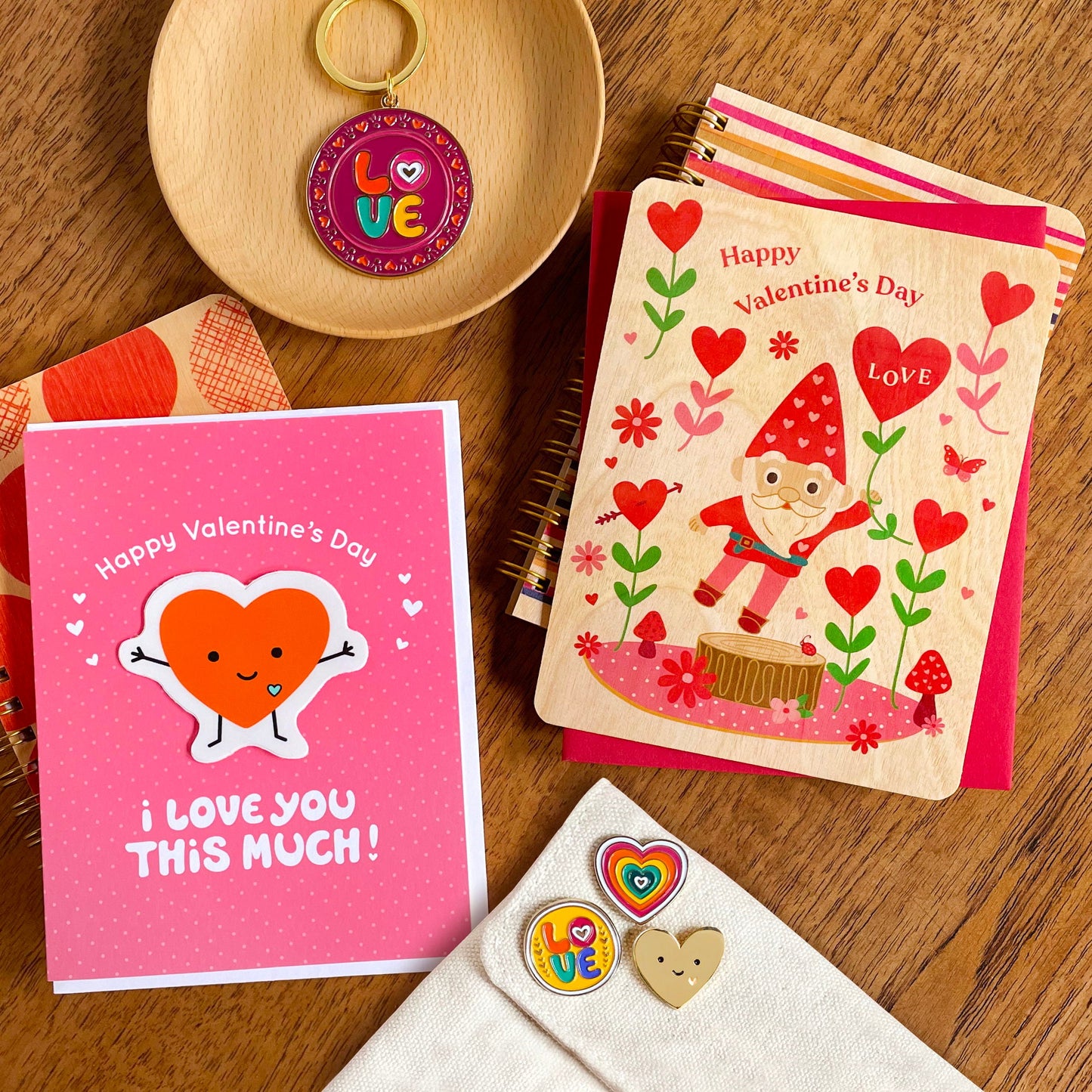 This Much Heart Sticker Valentine's Day Card