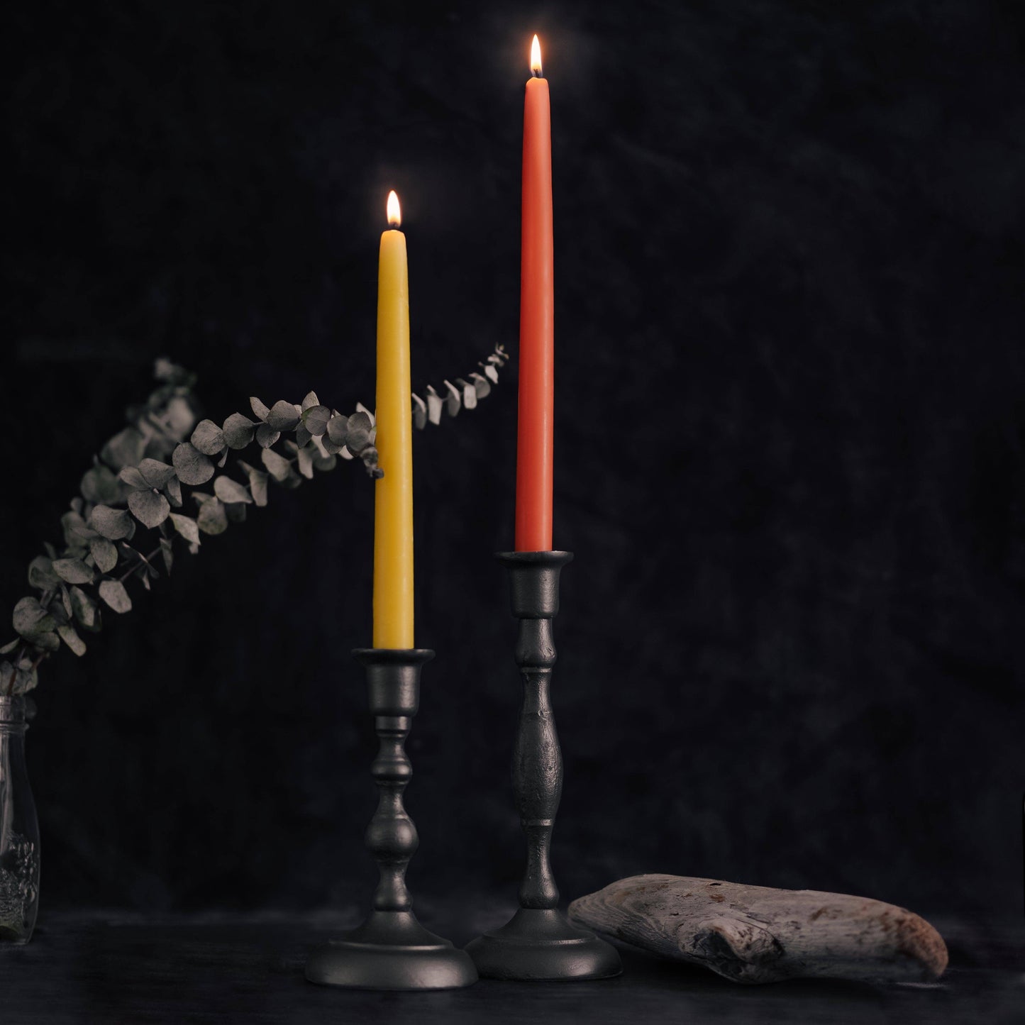 Beeswax Taper Candles - Hand-Dipped - 1 Pair