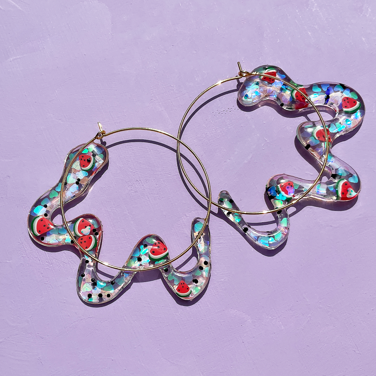 Watermelon Suga Half Squiggle Earrings