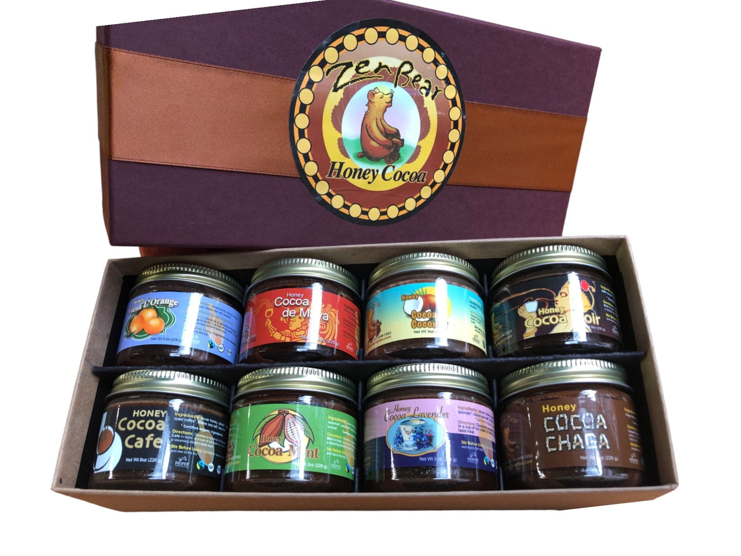 Zen Bear's Honey Tea Sampler – 8 Natural Blends in a Gift-Ready Box
