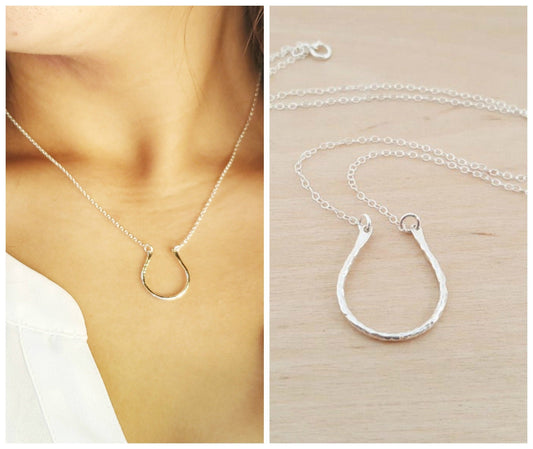 Horseshoe Necklace – Sterling Silver Lucky Charm Jewelry