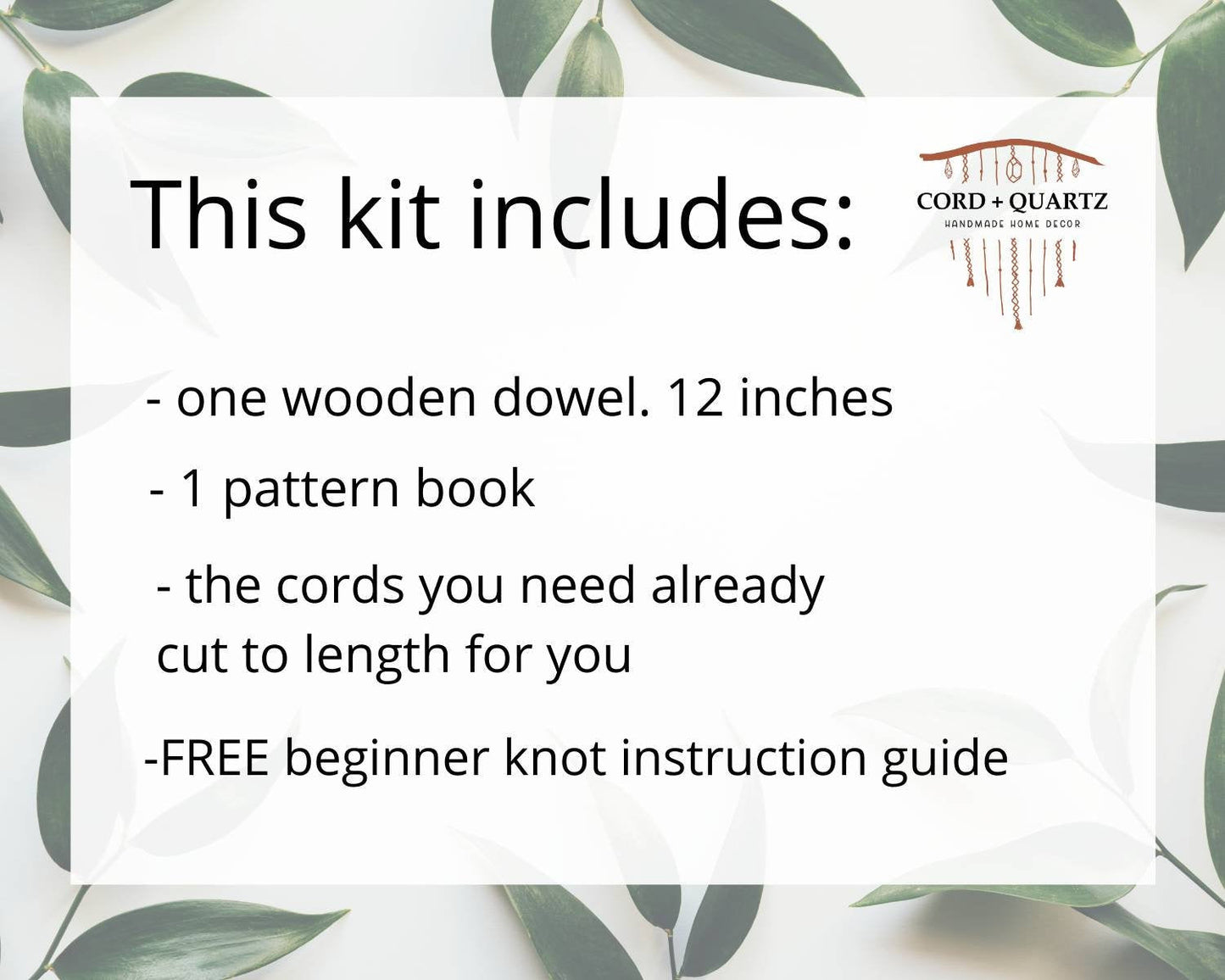 Beginner macrame wall hanging kit