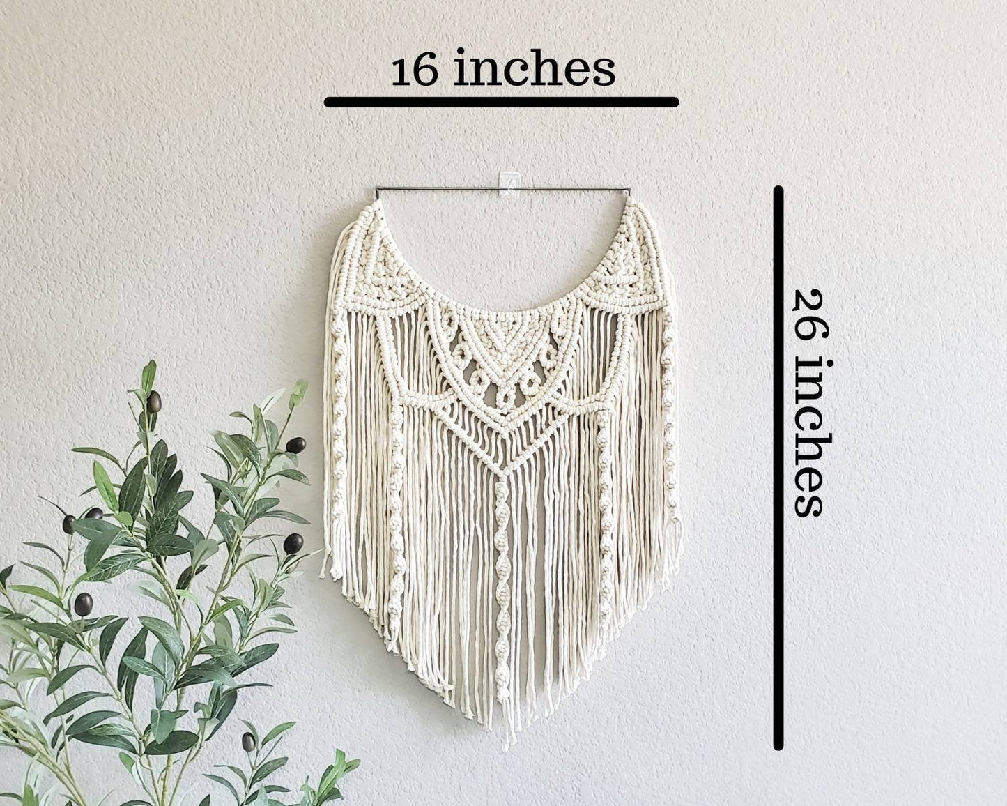 Semi circle macrame wall hanging