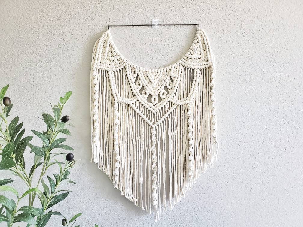 Semi circle macrame wall hanging