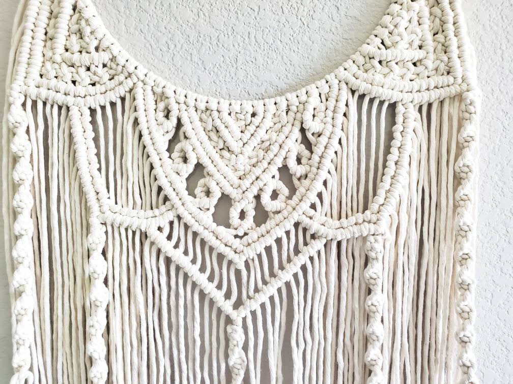 Semi circle macrame wall hanging