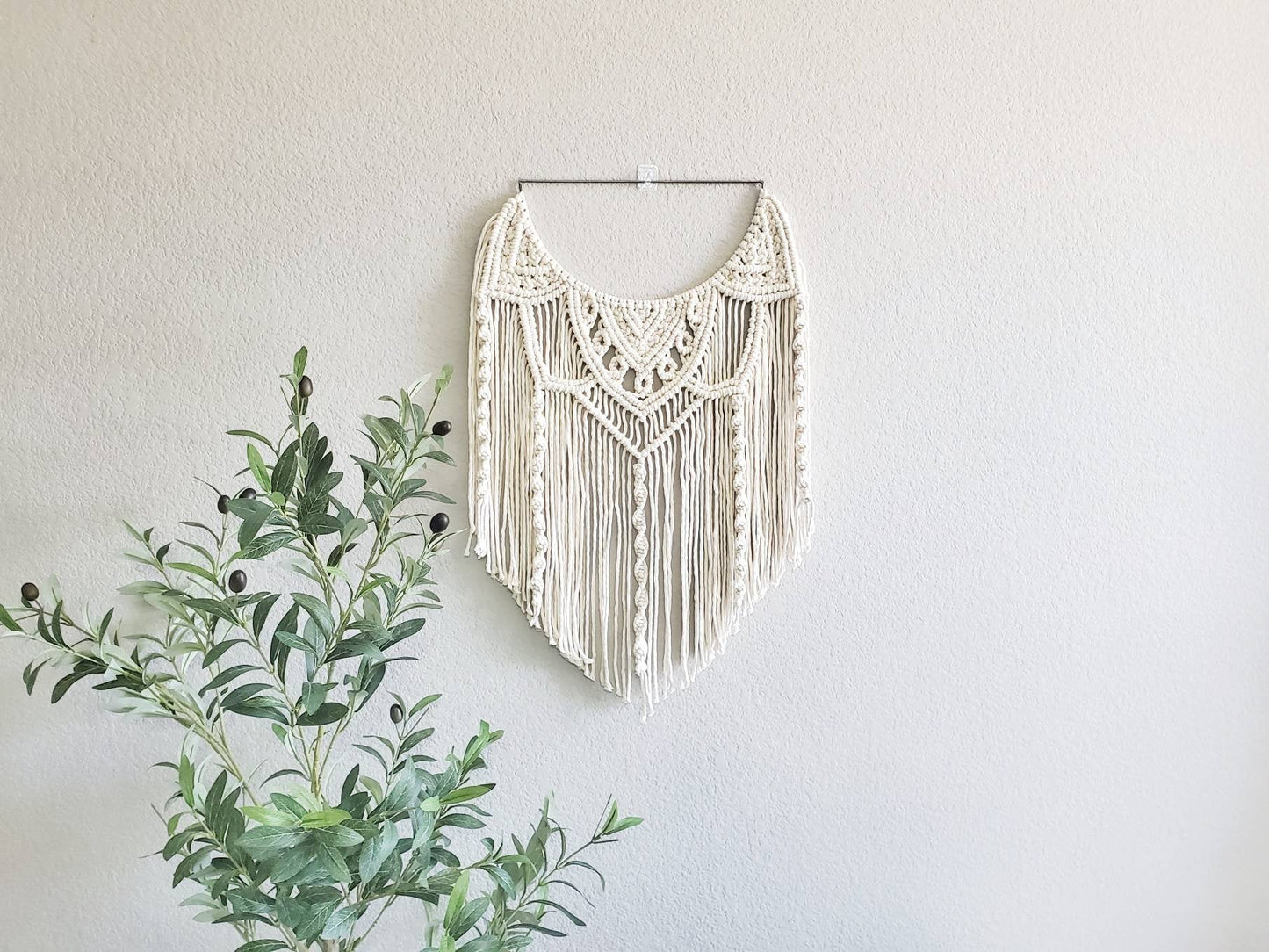 Semi circle macrame wall hanging