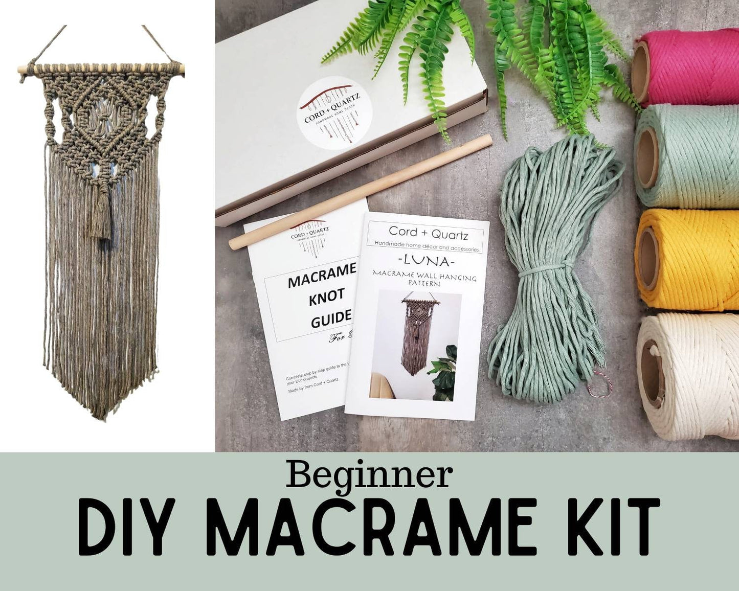 Beginner macrame wall hanging kit