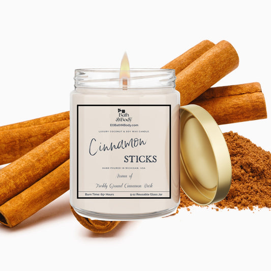 Cinnamon Sticks Luxury Coconut + Soy Wax Candle