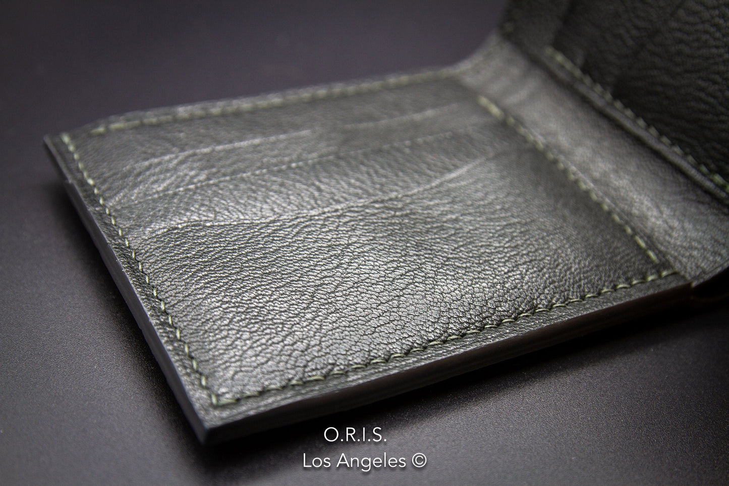 Ostrich Wallet for Men - Nubuck Charcoal